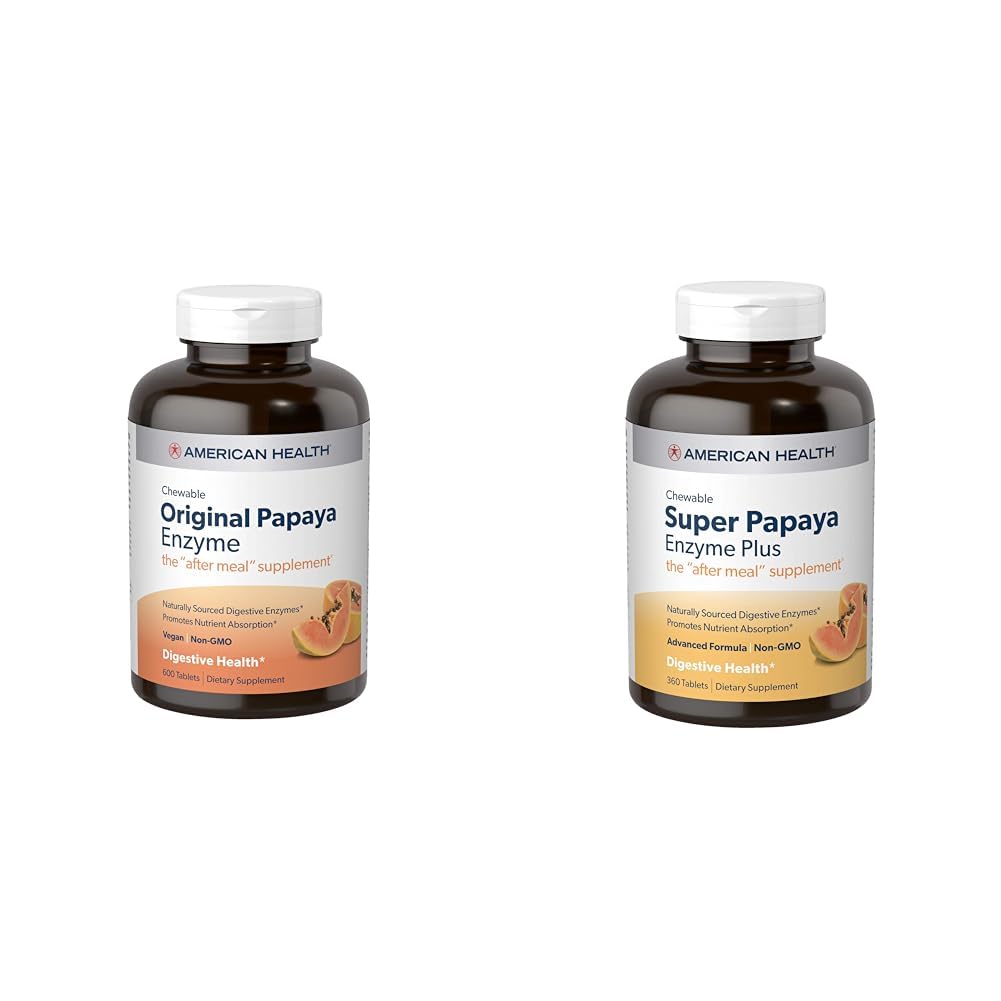 American Health Papaya Digestive Enzyme Chewable Tablets, 960 Tablets
