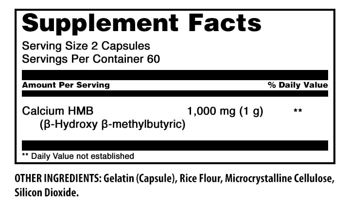 Amazing Nutrition HMB 1000mg Capsule, 120 Capsules