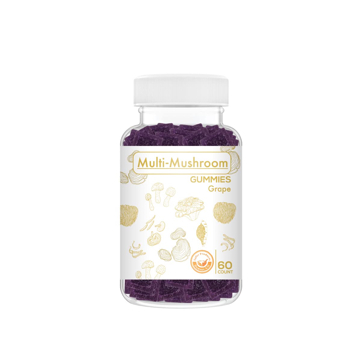 Safer Products Multi Mushroom Gummies 7 Blend Gummy 60 Count