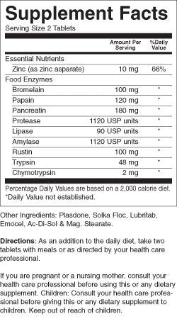 Nutrient Carriers-Advanced Research Nieperzyme Food Enzymes 200 Tablets