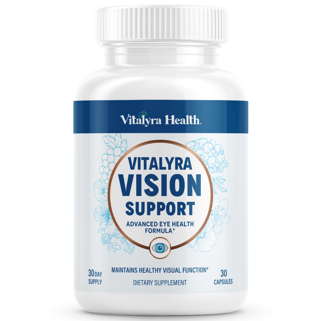 Vitalyra Health Vision Support Eye Health Supplement with Vitamin A, Lutein, Beta Carotene & Antioxidants Capsule, 30 Count