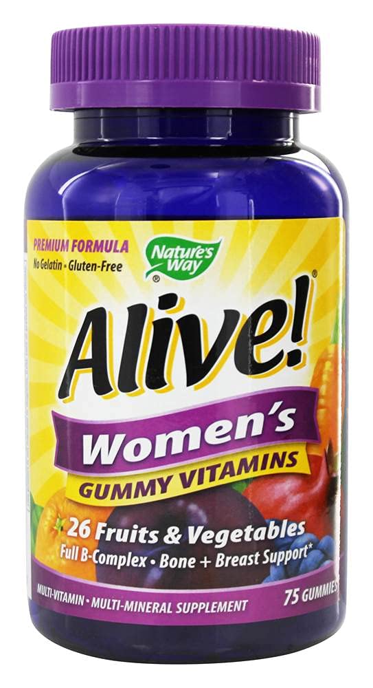 Nature's Way Alive! Women's Gummy Vitamins Fruit, 75 Gummies
