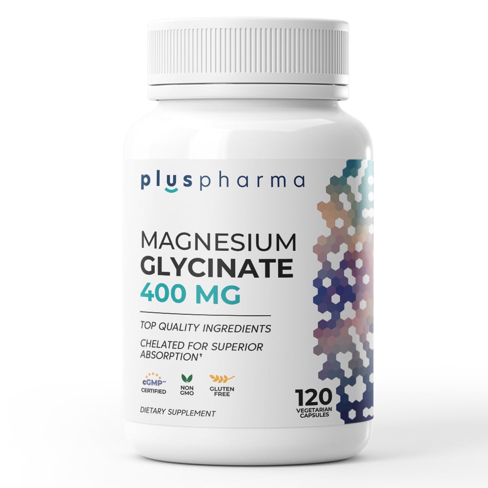 PlusPharma Magnesium Glycinate 400mg Capsule, 120 Capsules