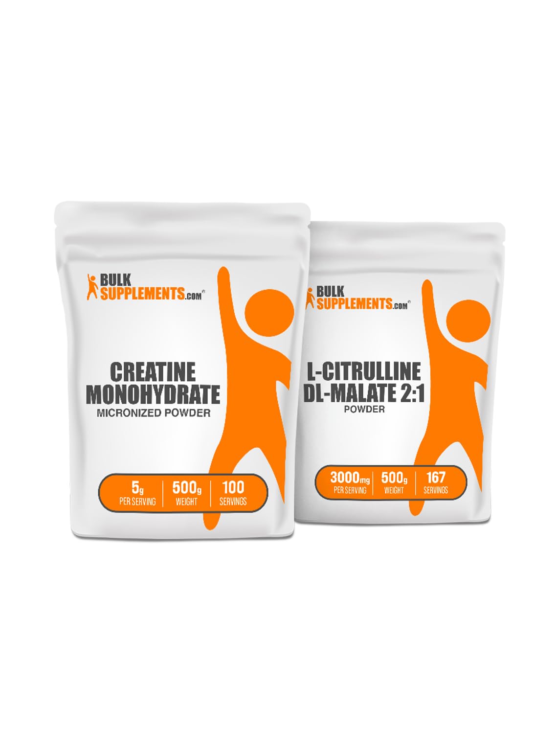 BulkSupplements Creatine 500g + Citrulline Malate 500g Bundle Powder 35.27