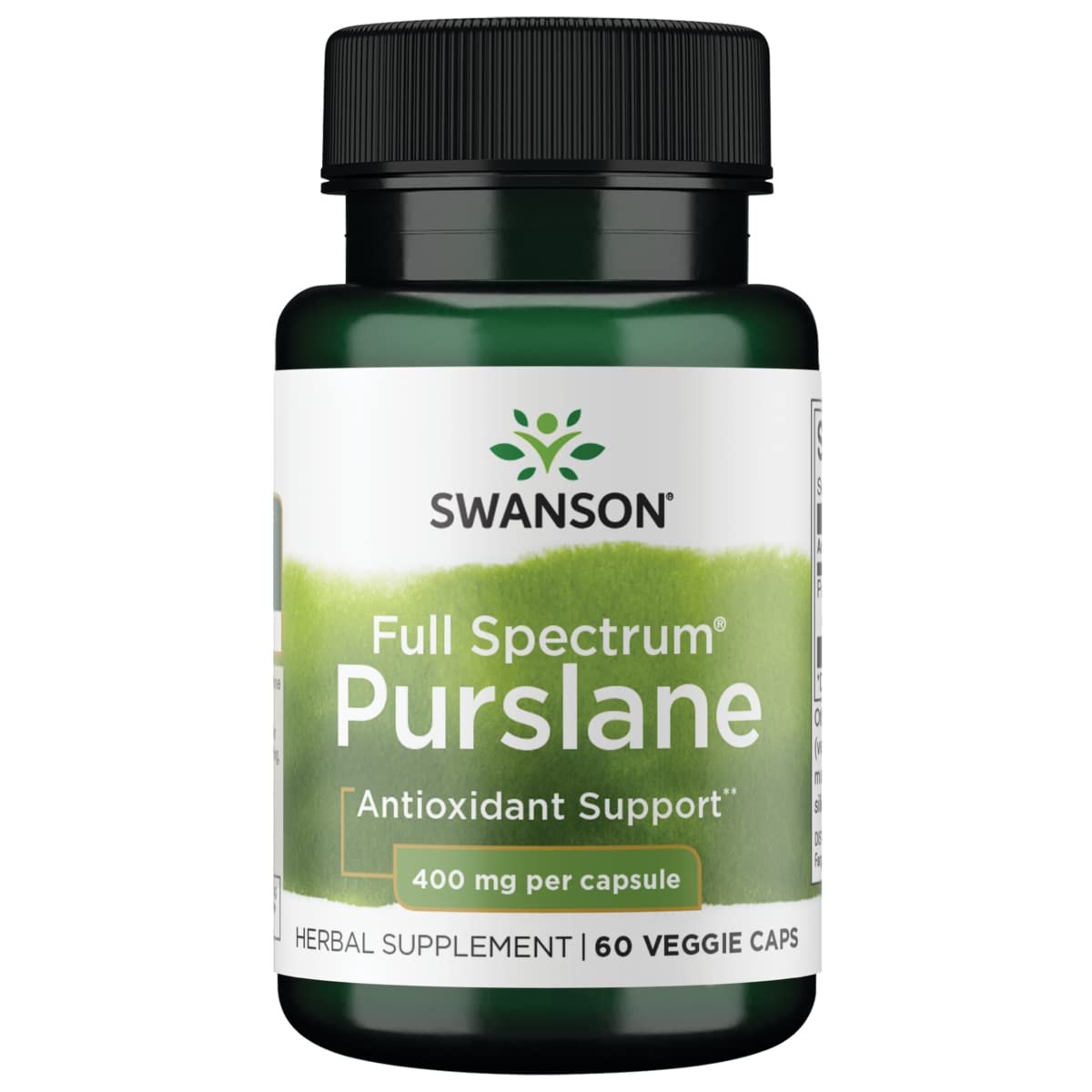Swanson Full Spectrum Purslane 400 Milligrams Capsules 60 Count