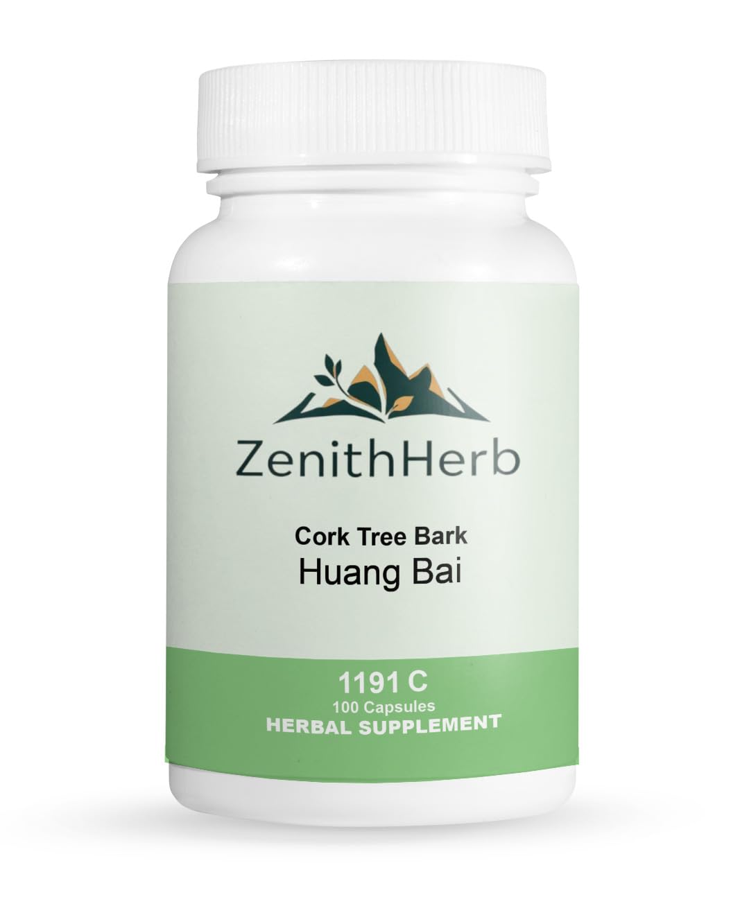 ZenithHerb Cork Tree Bark Huang Bai Herbal Supplement Capsules, 100 Count