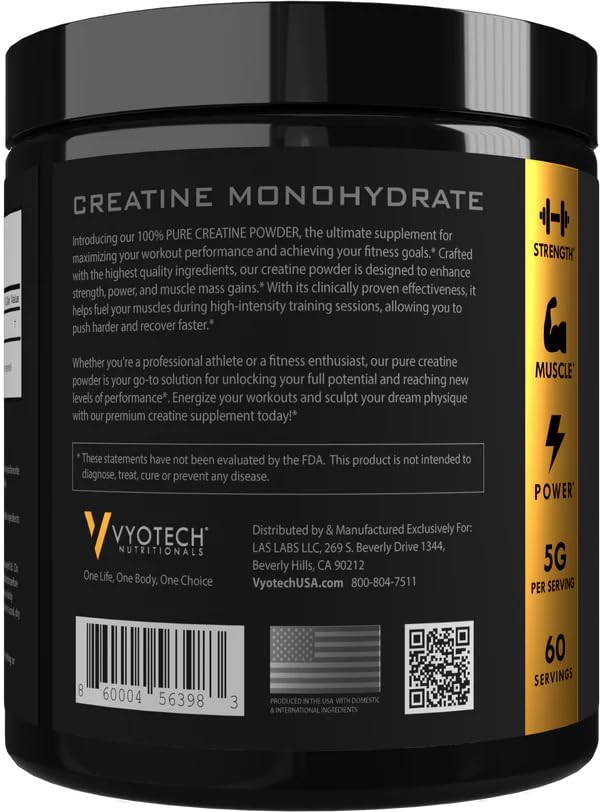 Vyotech Nutritionals Creatine Monohydrate Powder 10.58 Ounces