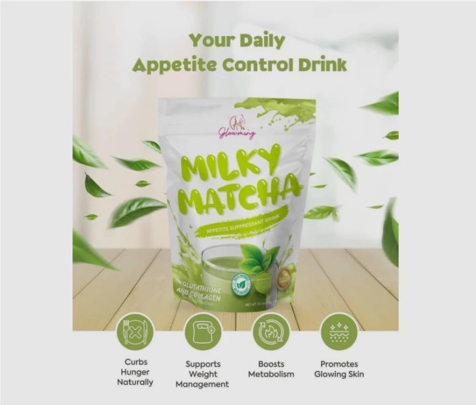 Generic Cris Cosmetics Milky Matcha Glutathione and Collagen Drink Powder Pack of 10