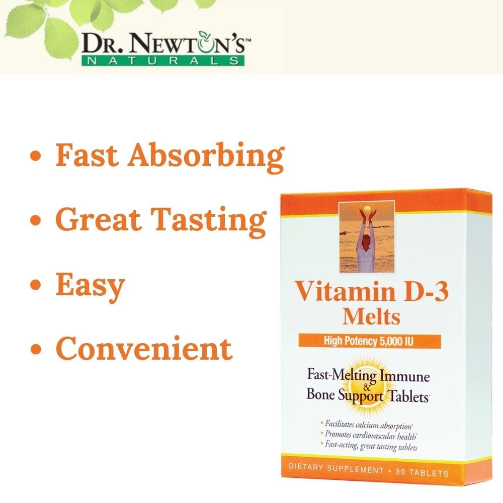SelfCare+ Dr. Newton's Naturals Vitamin D3 5000 IU (125 mcg) Chewable, 30 Count