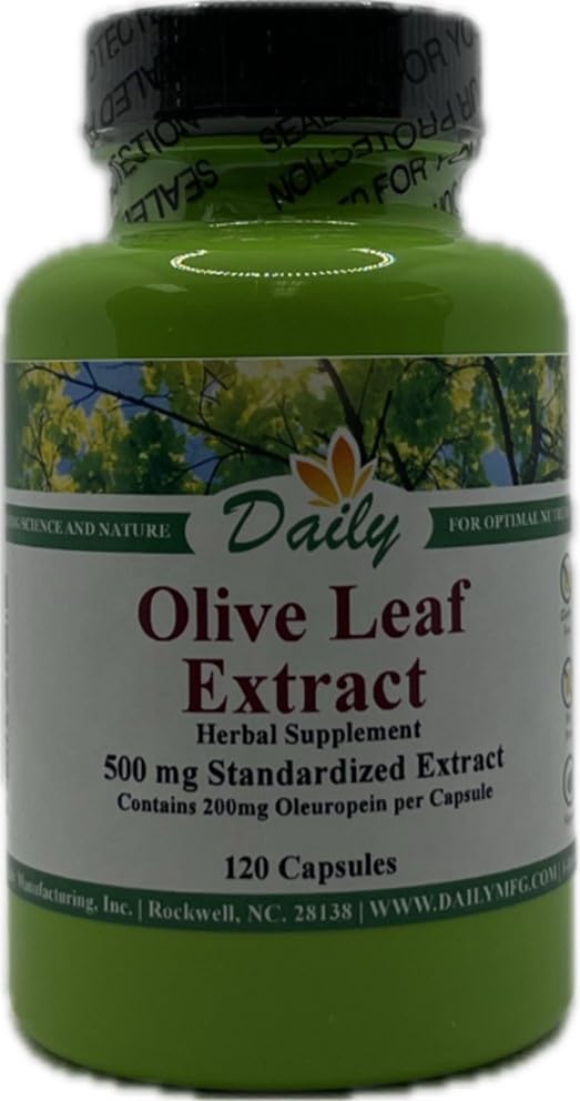 Daily Manufacturing Olive Leaf Extract Capsule, 120 Count