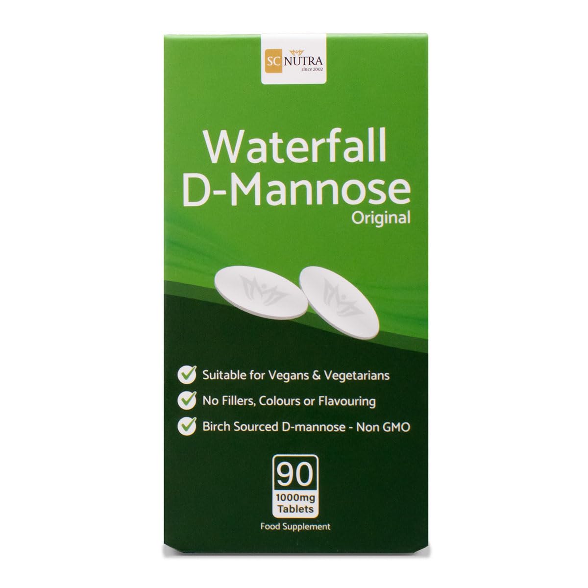 sc nutra Waterfall D-Mannose 1000mg Capsules 90 Capsules