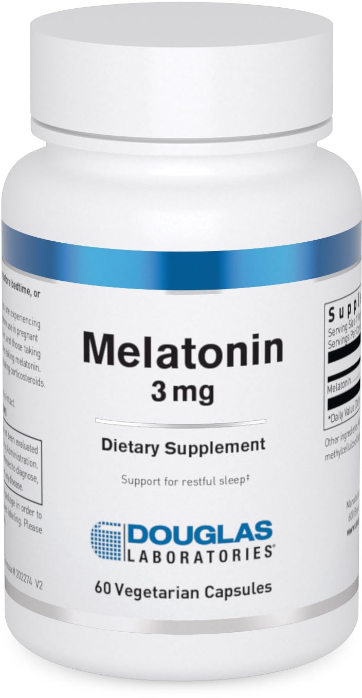Douglas Laboratories Melatonin 3 mg Capsule, 60 Count