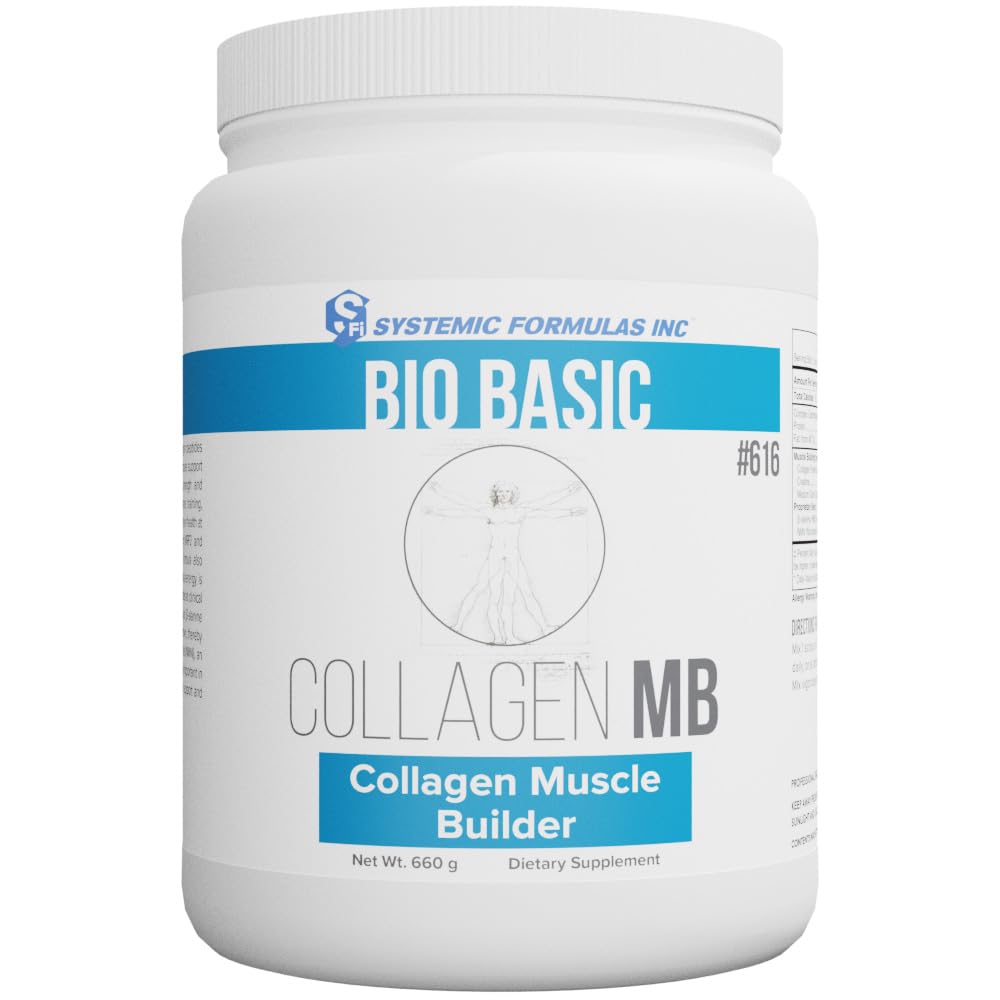 Systemic Formulas Collagen MB #616 Collagen Muscle Builder Protein Supplement for Metabolic Support, Joint Health, and Anti-Aging, Glycine Rich Formula Powder, 23 Servings