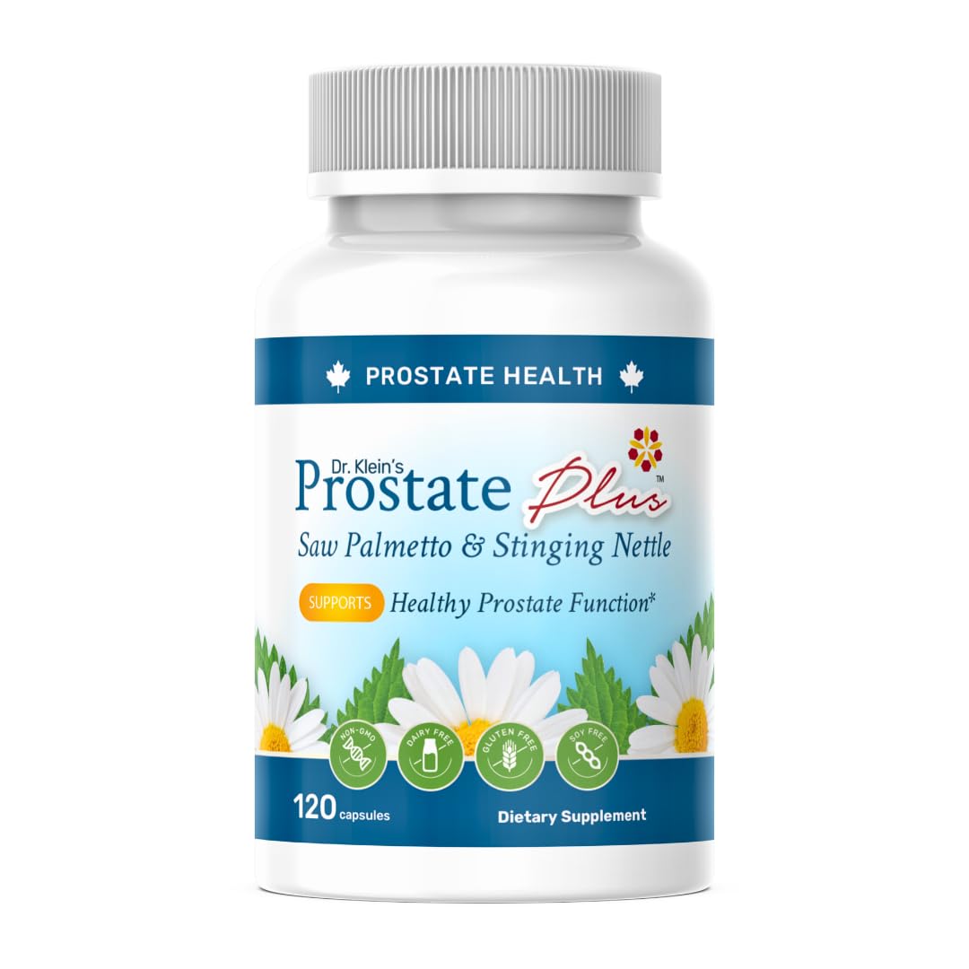 Rhoziva Prostate Plus Supplement for Men Saw Palmetto with Nettle Root Extract & Chamomile Capsules, 120 Count