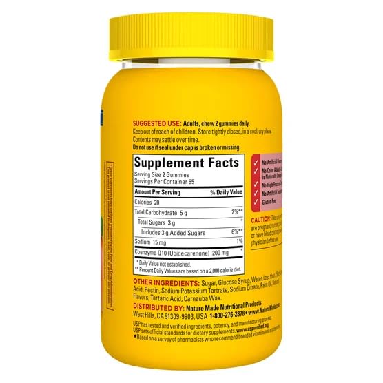 Nature Made CoQ10 200mg Gummies 130 Count