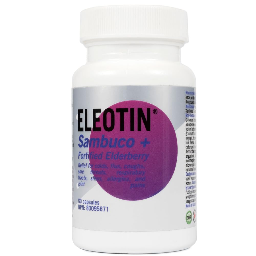 Eleotin Sambuco Plus (Elderberry 10:1 Concentrate) Capsules, 60 Count