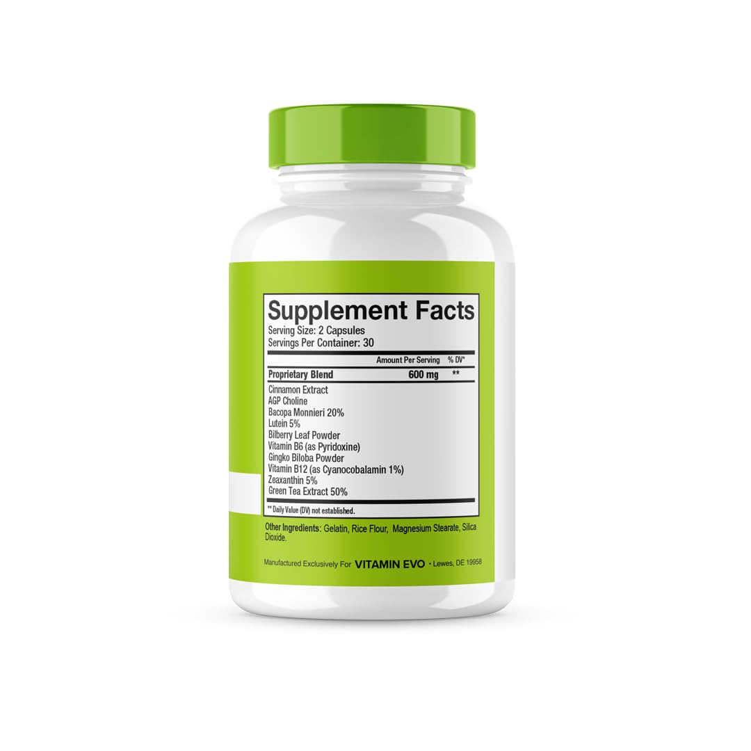 Vitamin Evo Mind Hero Brain Supplement Capsules 60 Count