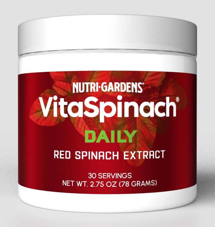 Nutrigardens VitaSpinach Red Spinach Extract Nitric Oxide Booster, Powder, 2.8 oz