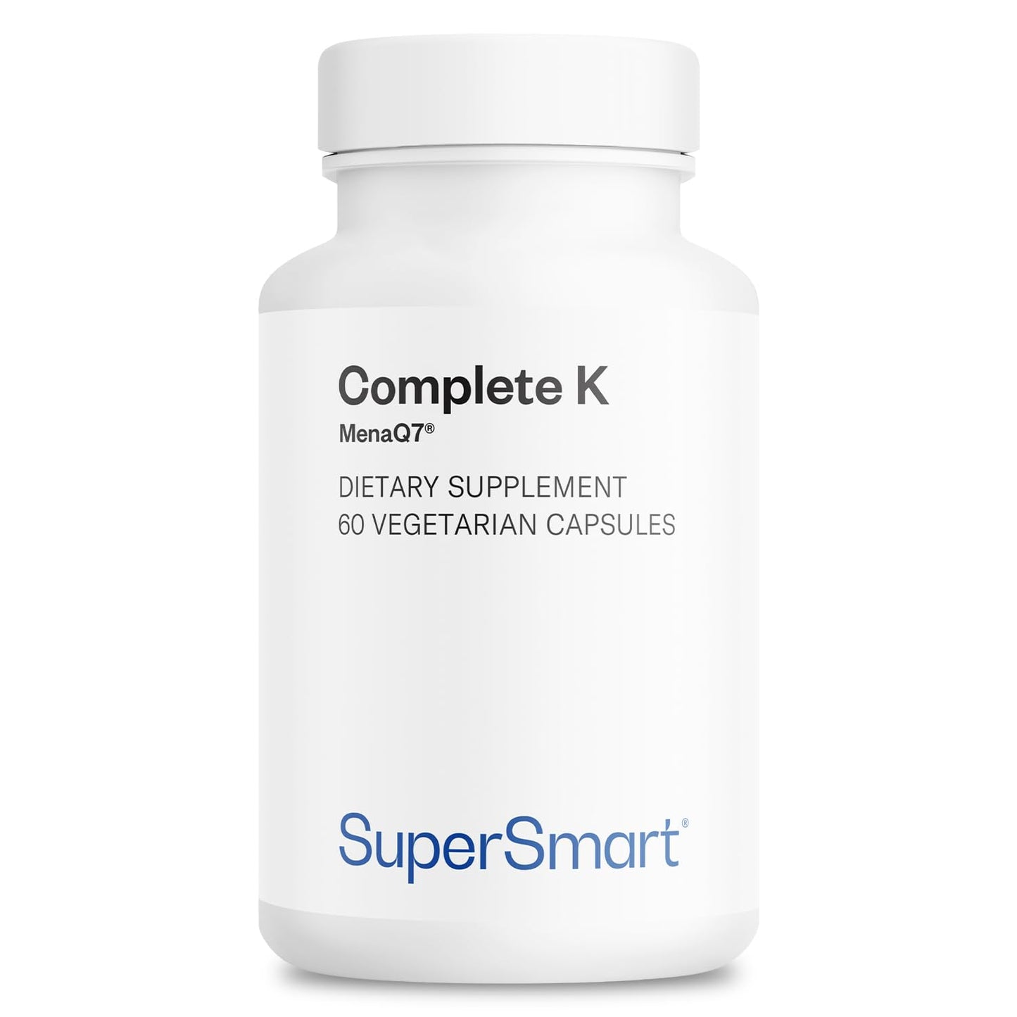 Supersmart Complete K - with K1, K2 (MK4 + MK7) - Full Spectrum Vitamin K Supplement, 60 Capsules