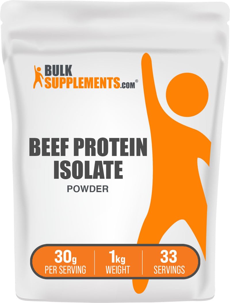 BulkSupplements Beef Protein Isolate Powder, 2.2 lb