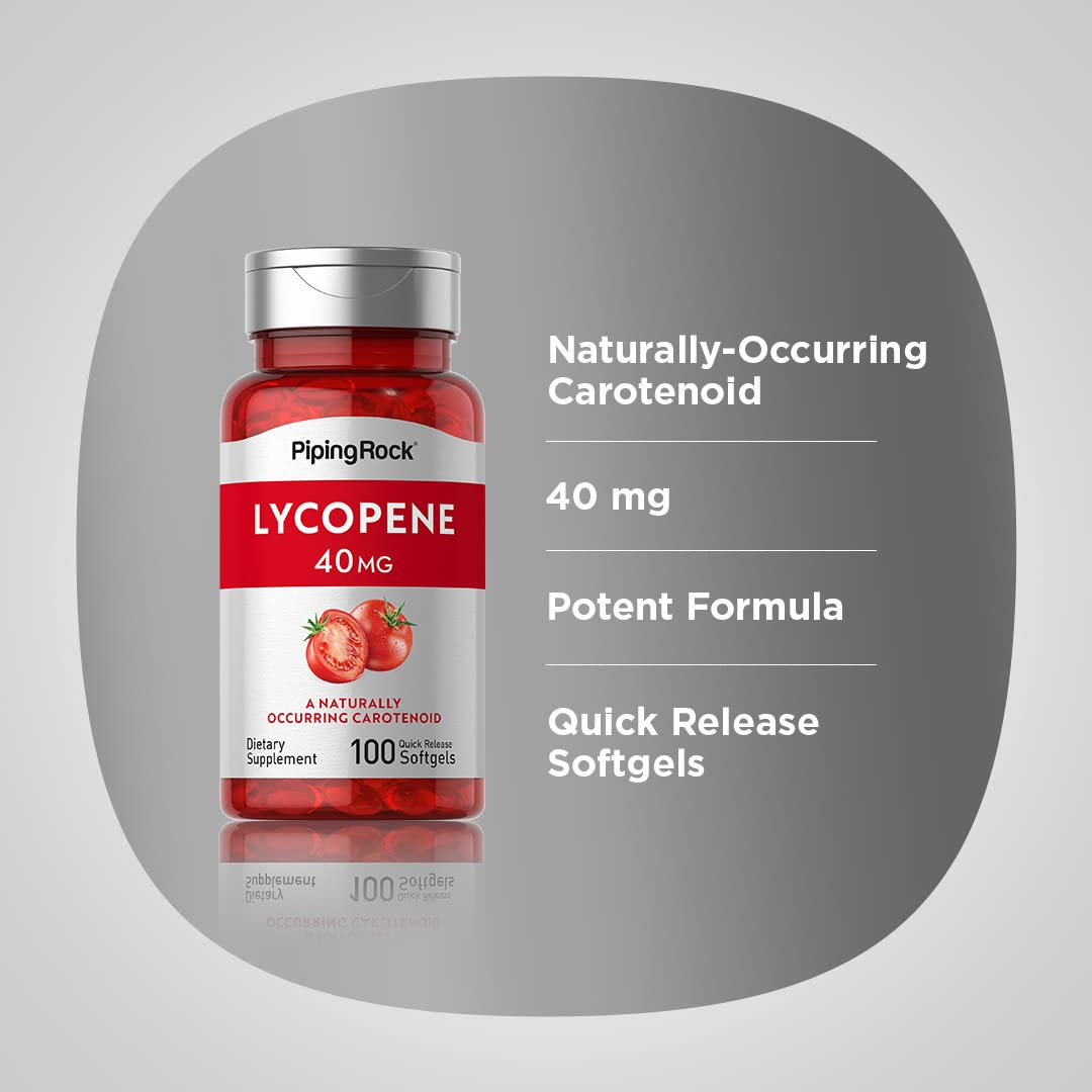 Piping Rock Lycopene 40mg Softgels, 100 Count