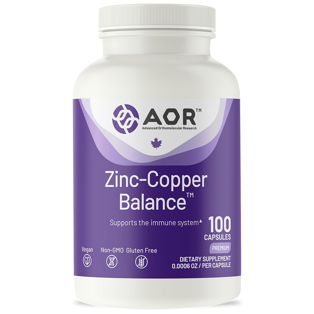 AOR Zinc Copper Balance Capsules, 100 Capsules