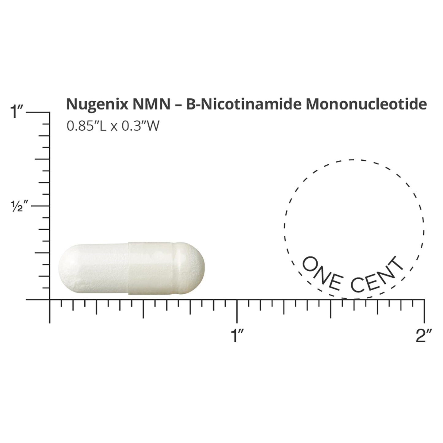Nugenix NMN Supplement 500mg, NAD Supplement Capsule, 60 Count