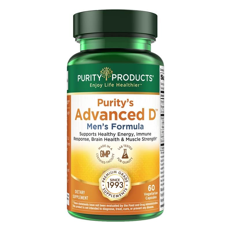 Purity Products Advanced Vitamin D Men's Formula Vegetarian Capsules, 60 Capsules