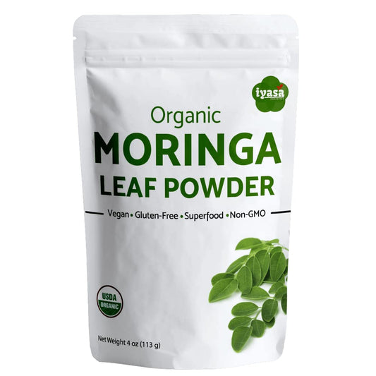 Iyasa Holistics Organic Moringa Leaf Powder, 4 oz