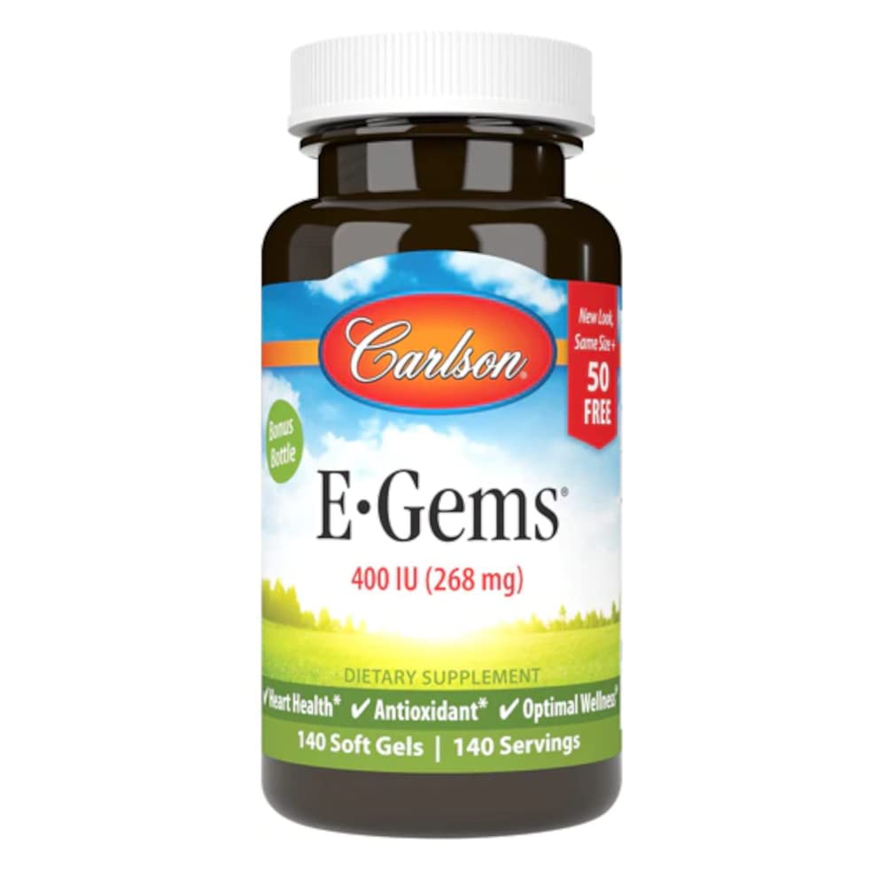 Carlson E-GEMS 400 IU Softgels, 134 Softgels