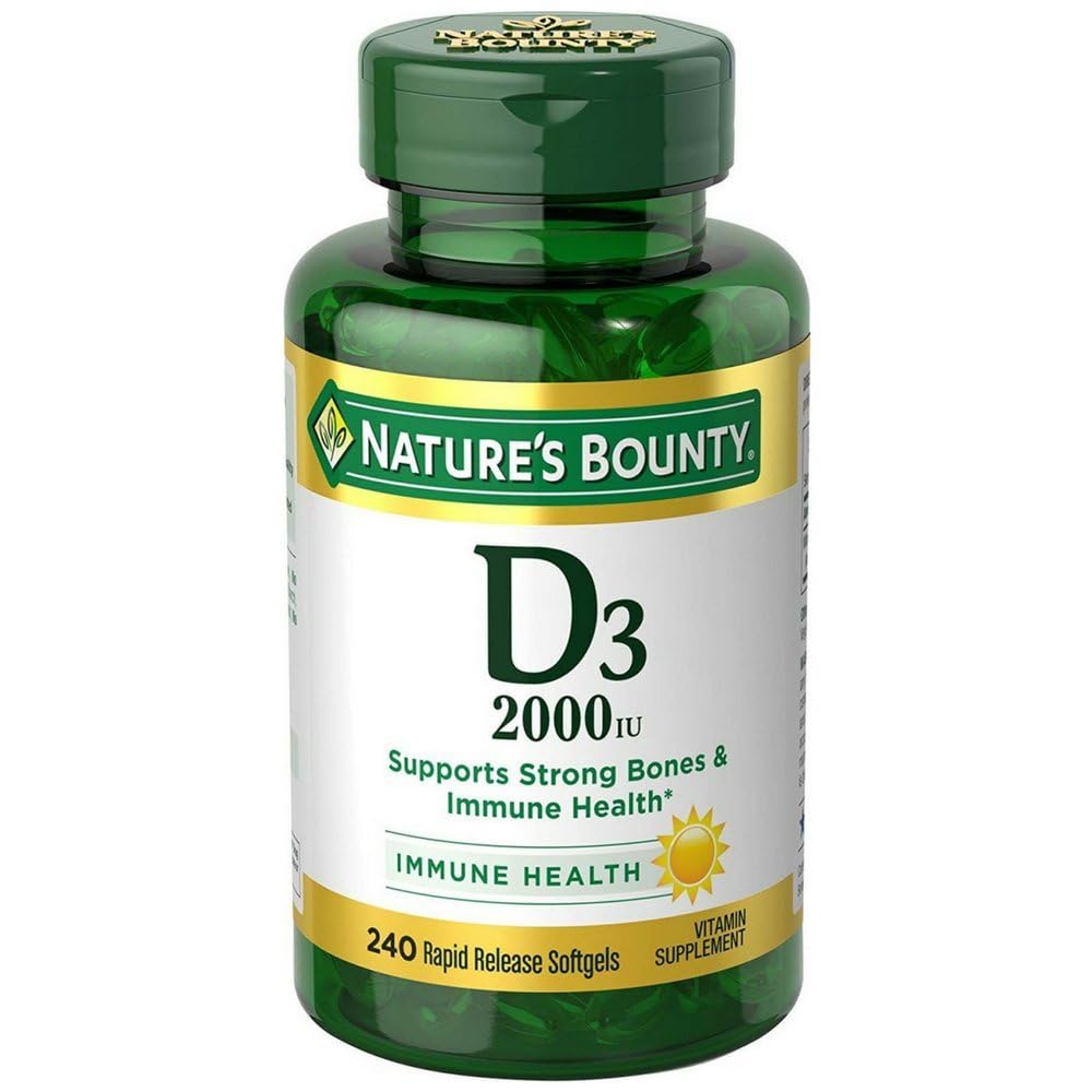 Nature's Bounty Vitamin D3 2000 IU Softgels, 720 Count