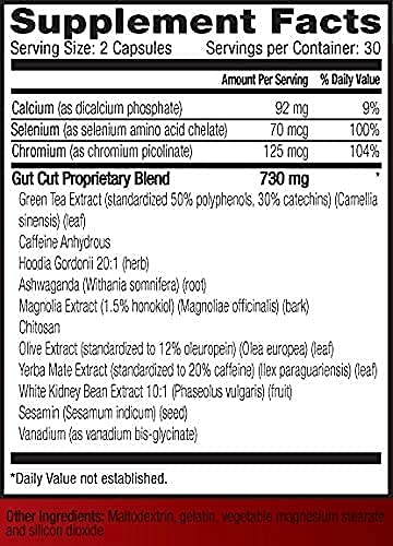 Vigor Labs Gut Cut Carb Blocker & Metabolism Booster, Capsule, 60 Capsules