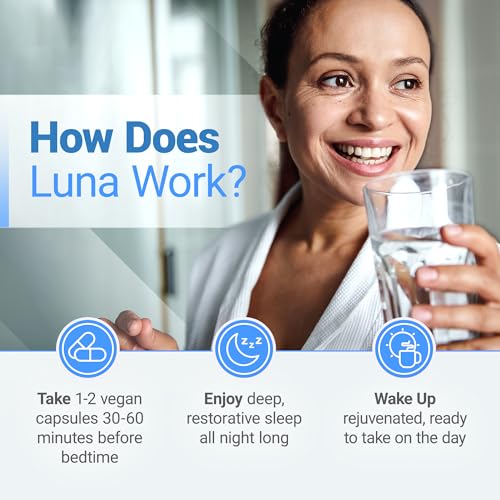 Nested Naturals Luna Melatonin-Free & Luna Natural Sleep Aid with Melatonin, 180 Capsules