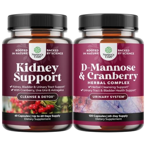 Nature's Craft Potent D Mannose 1000mg Capsules, 180 Count