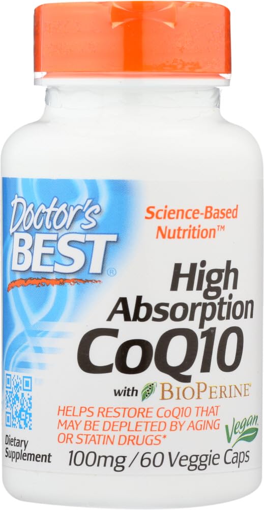 Doctor's Best High Absorption CoQ10 100 mg Capsules, 60 Count