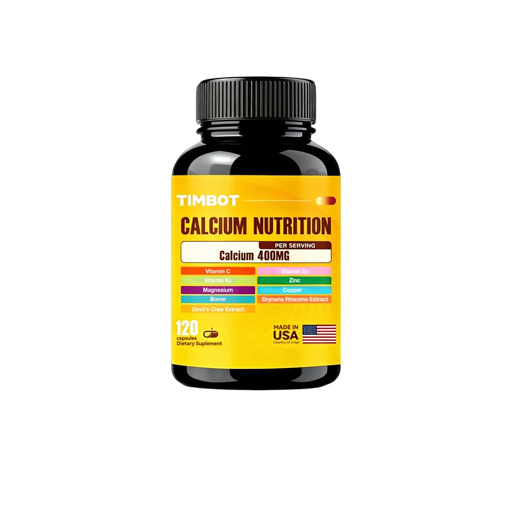 Timbot Calcium 400mg with D3 K2 Magnesium Zinc Capsule, 120 Capsules