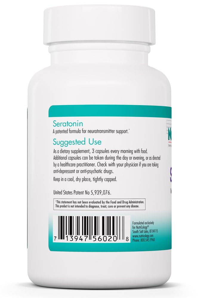 Allergy Research Group NutriCology Seratonin Serotonin Support Supplement Capsules 90 Count