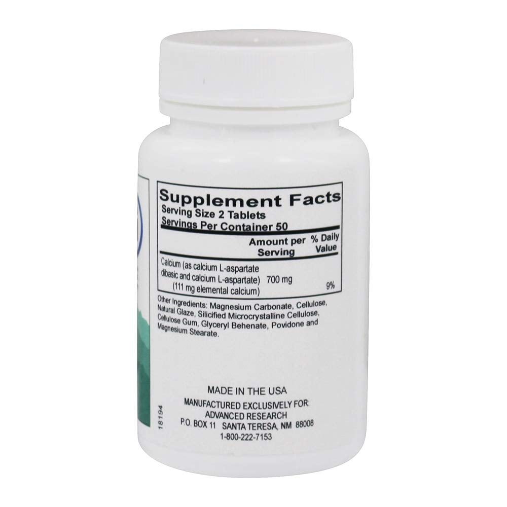 NCI Advanced Research Calcium Aspartate Tablets, 100 Count