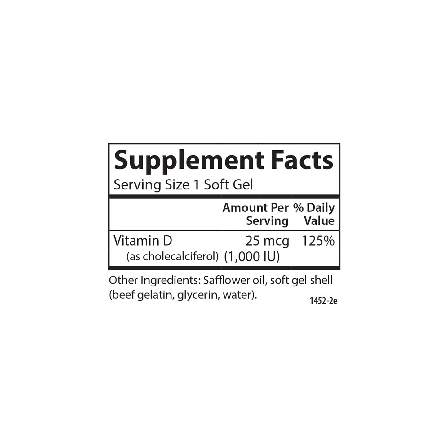 Carlson Vitamin D3 1000 IU Softgels 250 Count