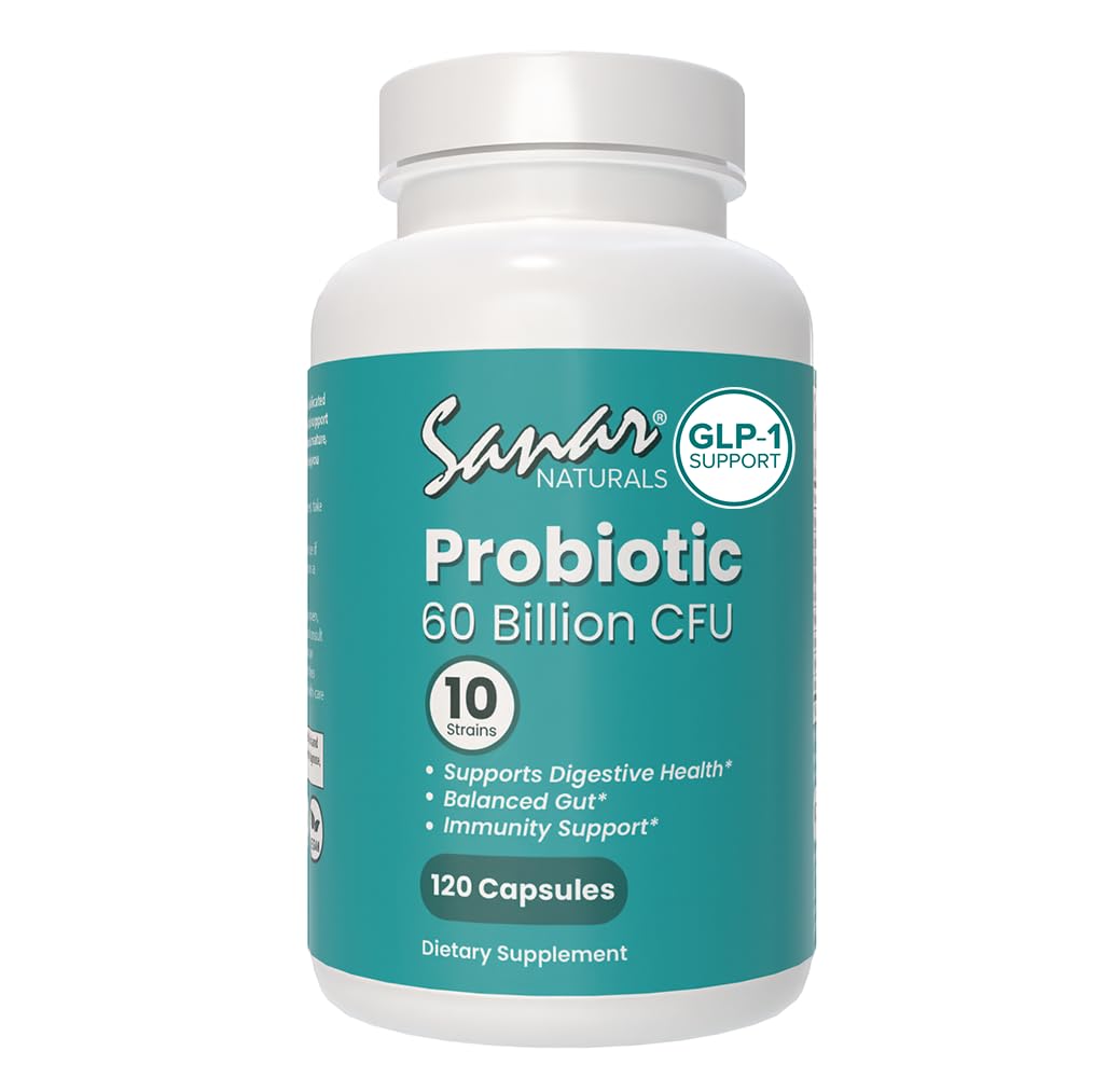 Sanar Naturals Probiotics 60 Billion CFU 120 Capsules