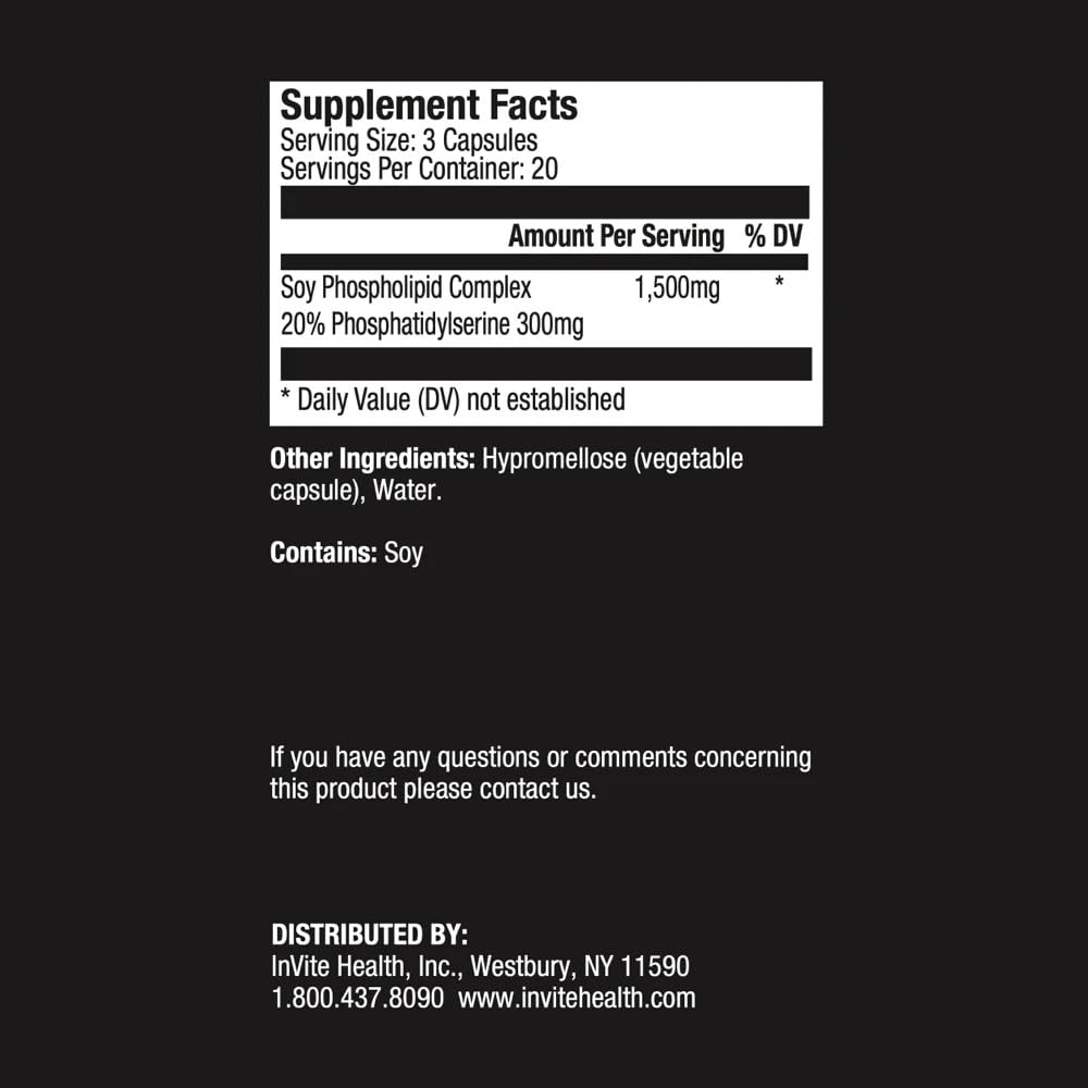 Invite Health Phosphatidylserine 100 mg 60 Capsules