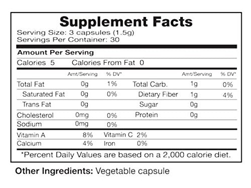 Seagate Nopal Cactus Freeze-Dried 500 mg Capsules, 90 Count