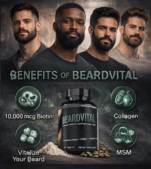CURVIMORE BEARDVITAL Beard Growth Supplement Tablet 30 Count