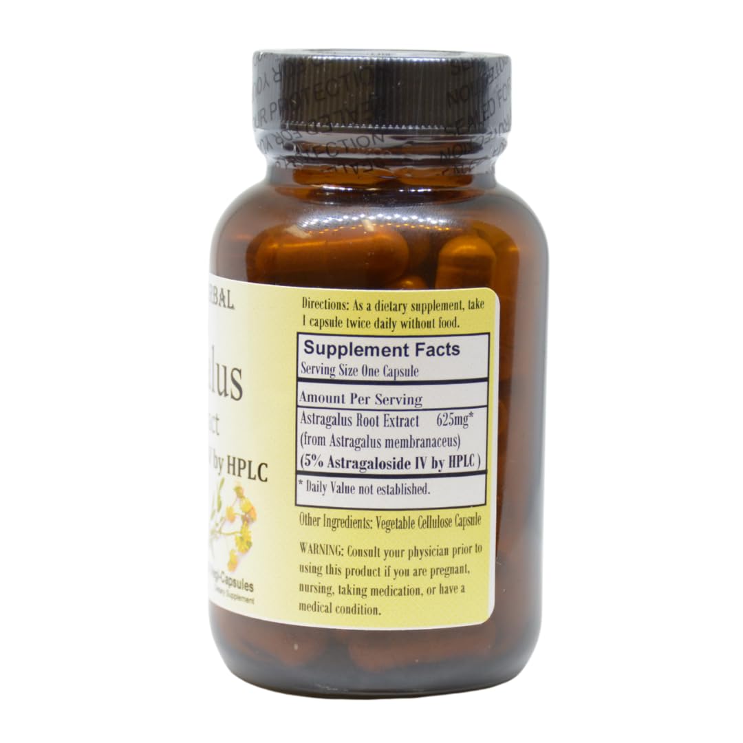 Barlowe's Herbal Elixirs Astragalus Root Extract Capsules 60
