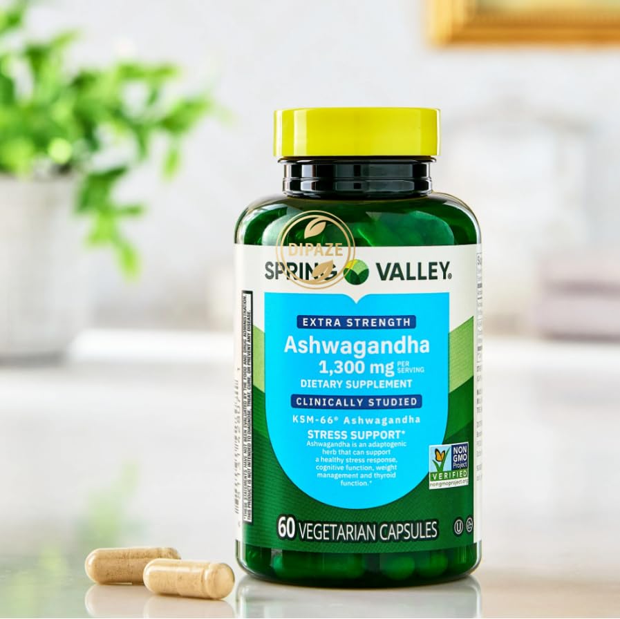 Generic Extra Strength Ashwagandha 1300 mg Capsules 60 Count