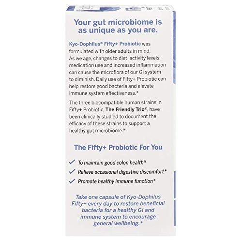 Kyo-Dophilus Fifty+ Probiotic Capsule, 30 Count