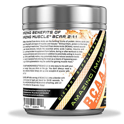 Amazing Muscle 2:1:1 Branched-Chain Amino Acids Powder, Pina Colada Flavor, 16 oz