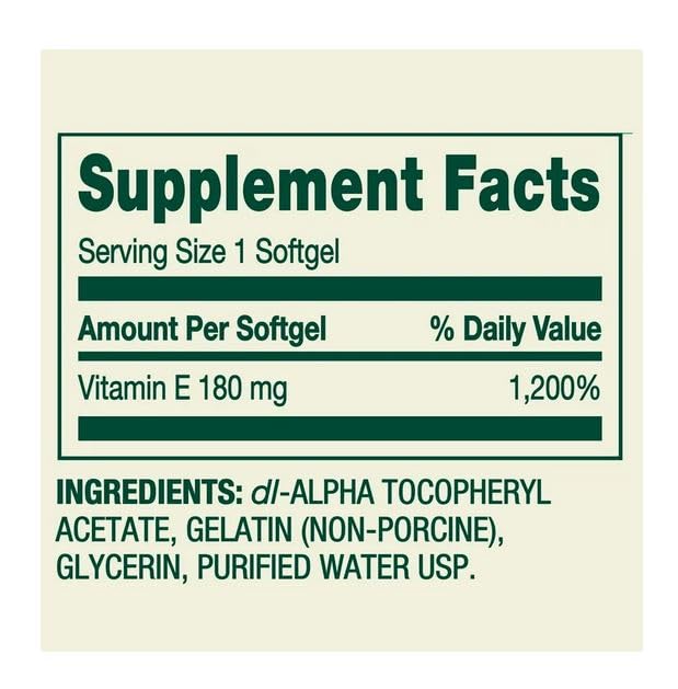 H4U Vitamin E Extra Strength Softgels 100 Count
