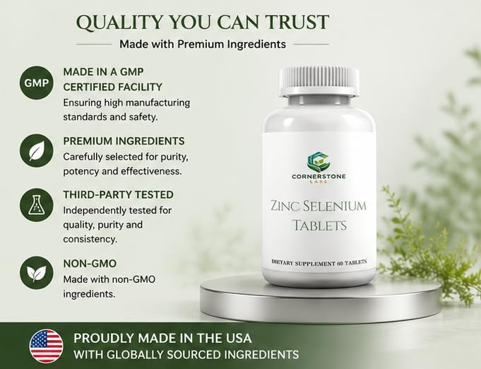 Cornerstone Labs Zinc Tablets 60 Tablets