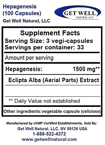 Get Well Natural, LLC Hepagenesis Capsules, 100 Count